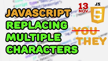 Replacing multiple characters in JavaScript -  Part 2