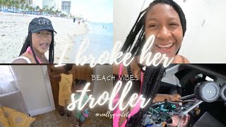 Why did I run over her stroller! At the beach