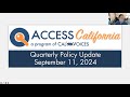 ACCESS California Policy Update Webinar 09.11.2024