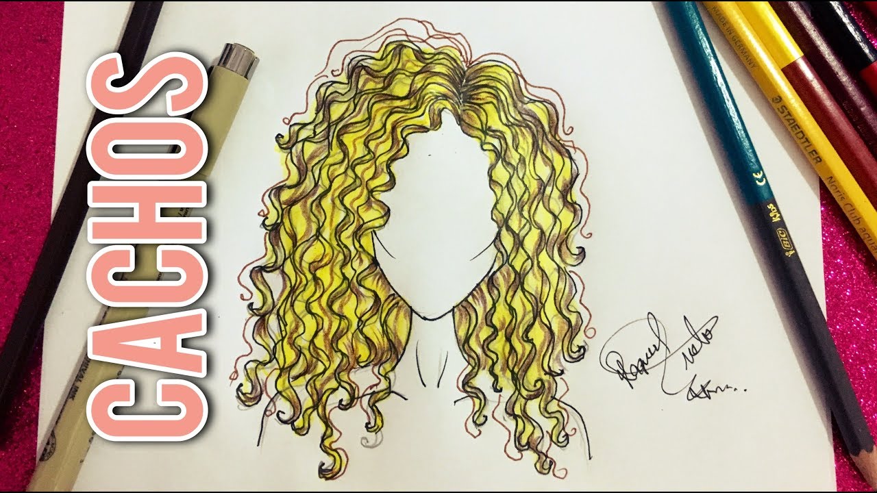 Anime Desenho Manga Girl Braid, pintados à mão cabelo amarelo dos