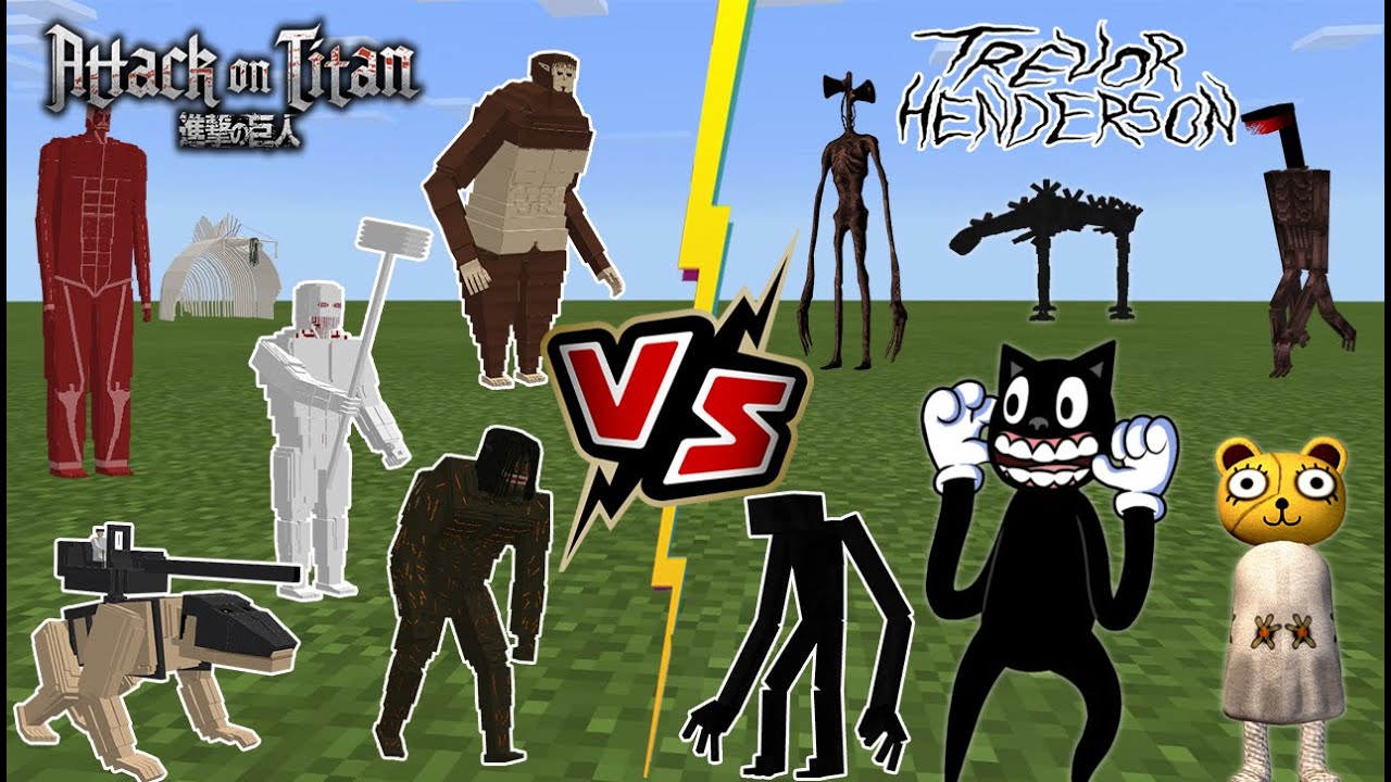 Attack on Titan (Shingeki No Kyojin) VS Trevor Henderson TITANS [TITAN ON TITAN BATTLE!!]