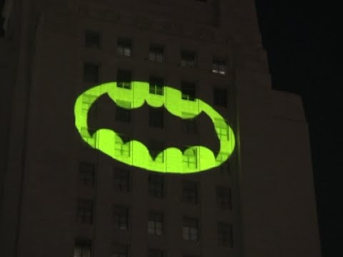 Bat-Signal lit up for Adam West
