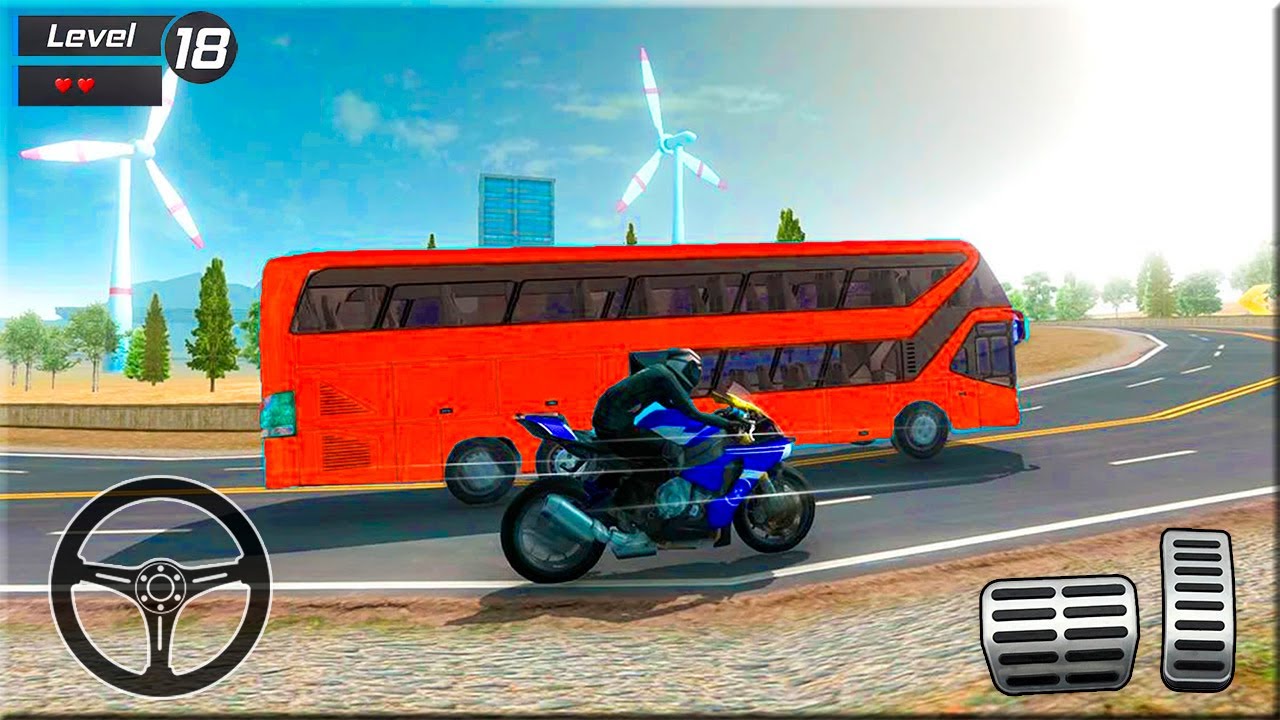 Bike VS Bus Racing Simulation Android Gameplay