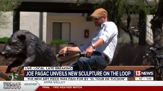 Joe Pagac unveils sculpture on The Loop