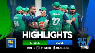Highlights - Match 04 | Greens vs Blues - SLC T20 League 2025