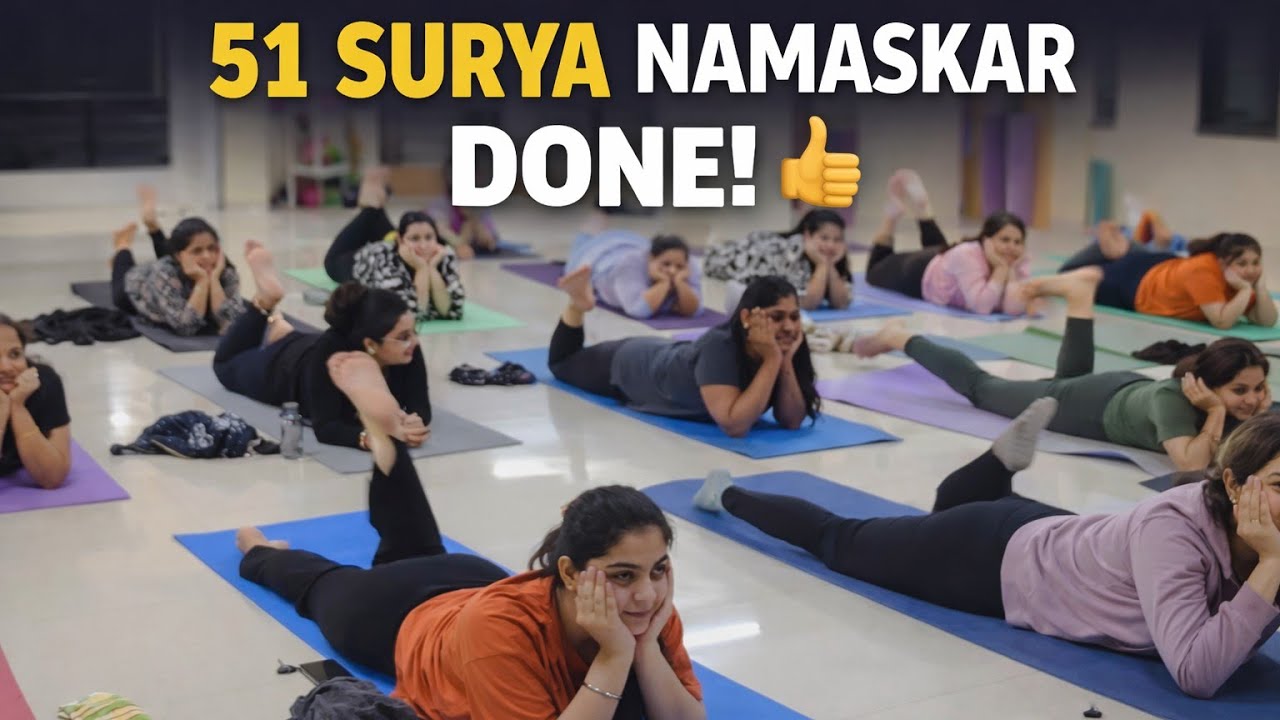 51 Surya Namaskar Challenge Complete 💪 | Women Yoga Class | Yogdwar Yoga