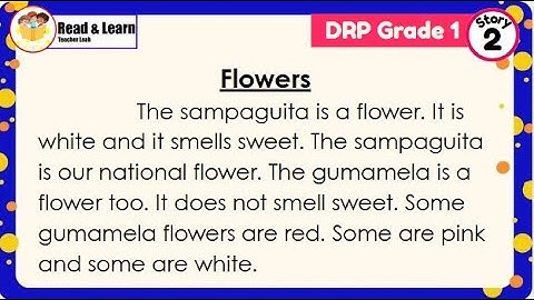 Developing Reading Power 1 | Exercise No. 2 Flowers