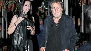 Al Pacino, 81, seen Ieaving restaurant with Mick Jagger's ex girlfriend Noor Alfallah, 28