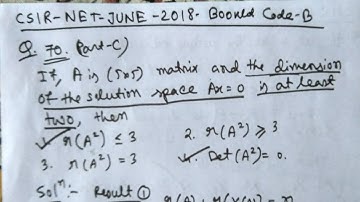CSIR NET JUNE 2018 PART C Q. 70 BOOKLET CODE B