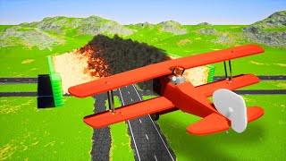 Lego Planes Fly In Giant FIREWALL! Lego Plane Crashes and Lego Airplanes Falls! (Brick Rigs) #120