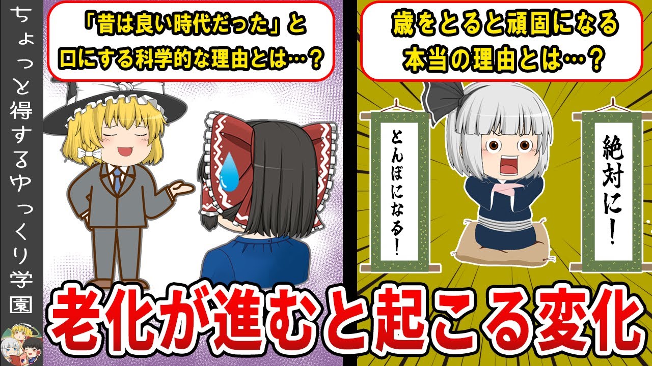 老化で体に起きている６つの変化とそれを防ぐ方法とは【ゆっくり解説】