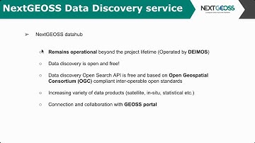 NextGEOSS Data Hub - Offer.