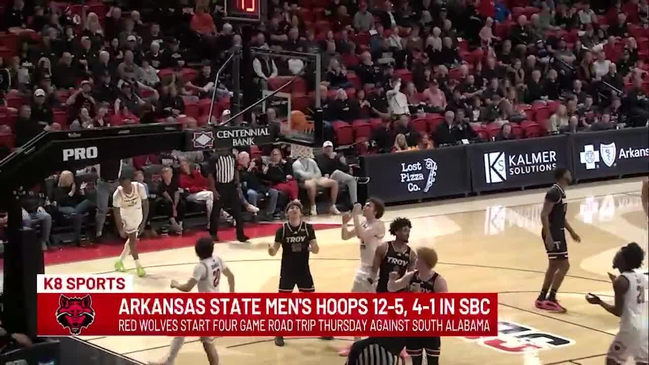 Arkansas State Men's Hoops talk four game road trip at Live with the Red Wolves