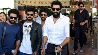 Prabhas, Ram Charan, NTR, Rana & Nani At Airport On the Way To Karthikeya Wedding || News Book
