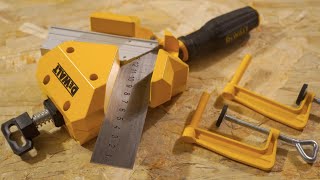 Dewalt RightAngle 90º Corner Clamp  Better than Wetols, Bessey, Harbor Freight? [4K ASMR Unboxing]