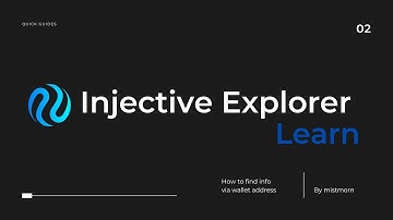 How to find information in Injective Explorer by wallet address