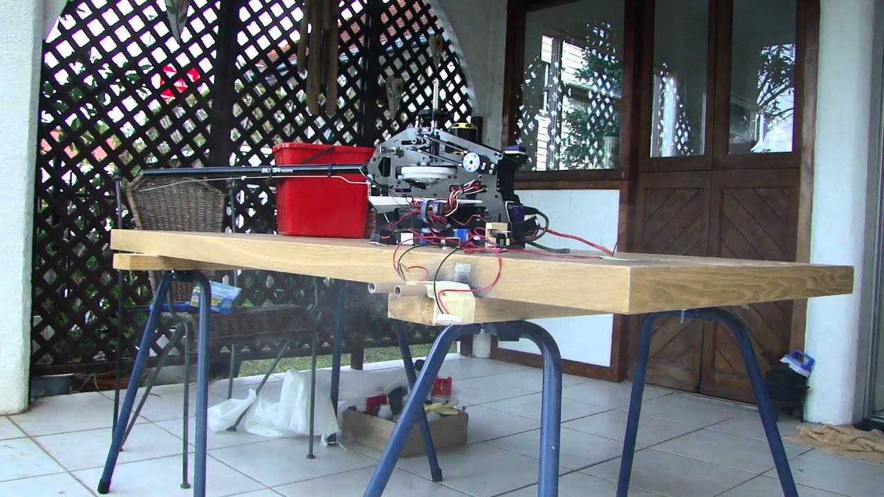 RC helicopter model rocket test fire. YouTube