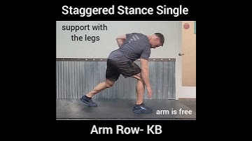 Staggered Stance Single Arm Row- KB