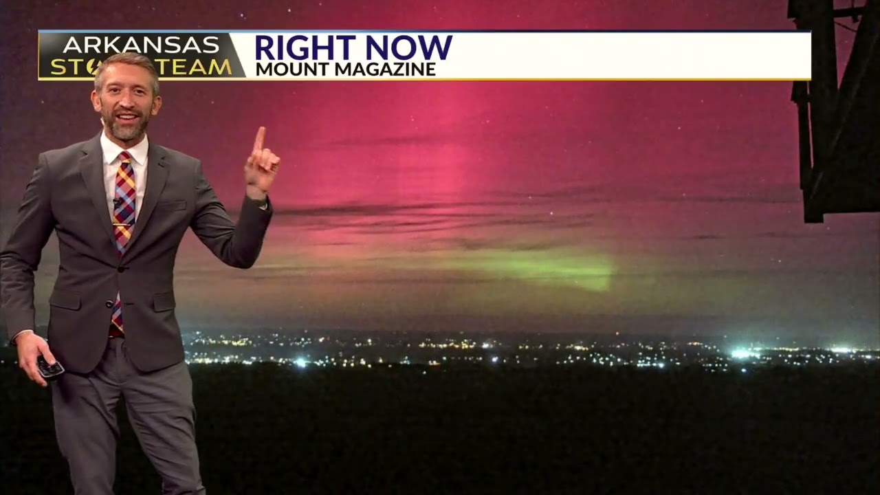 Northern Lights Seen on FOX16 Live Cam in Arkansas