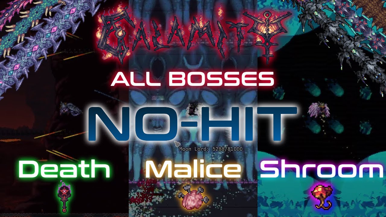 Terraria Calamity Mod 2.0 - All Bosses Showcase on Master Malice FTW 