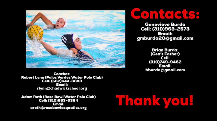 Genevieve Burda Water Polo Highlights Video