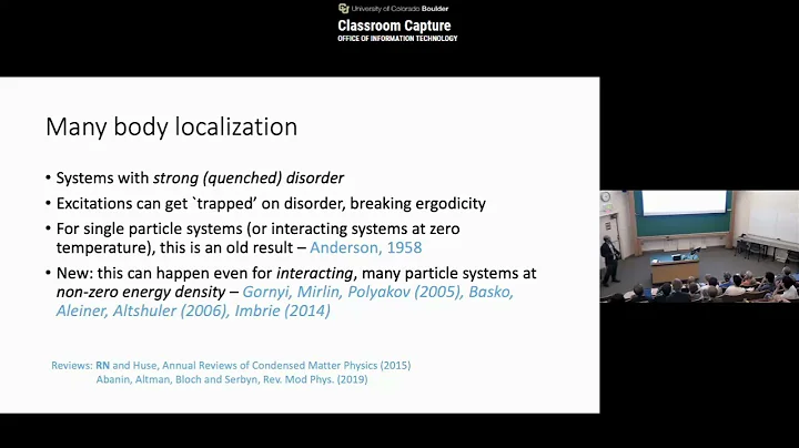 Physics Colloquium, "Ergodicity breaking in quantum dynamics"