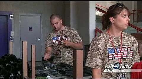 Guardsman joins KISS Army for the day as roadie