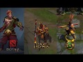 LoL vs. HoN vs. DotA 2: Monkey King/Wukong Comparison (Abillities, Look etc.)