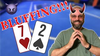 BLUFFING WITH 7/2! BLUFFING INTO ACES AND HUGE POTS!!! Poker Vlog #17