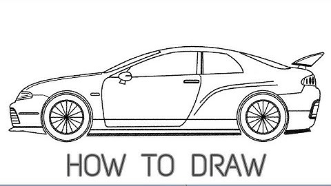 Racing Car Drawing on computer using Ms Paint | Car Drawing Tutorial | How to draw Car Easily.
