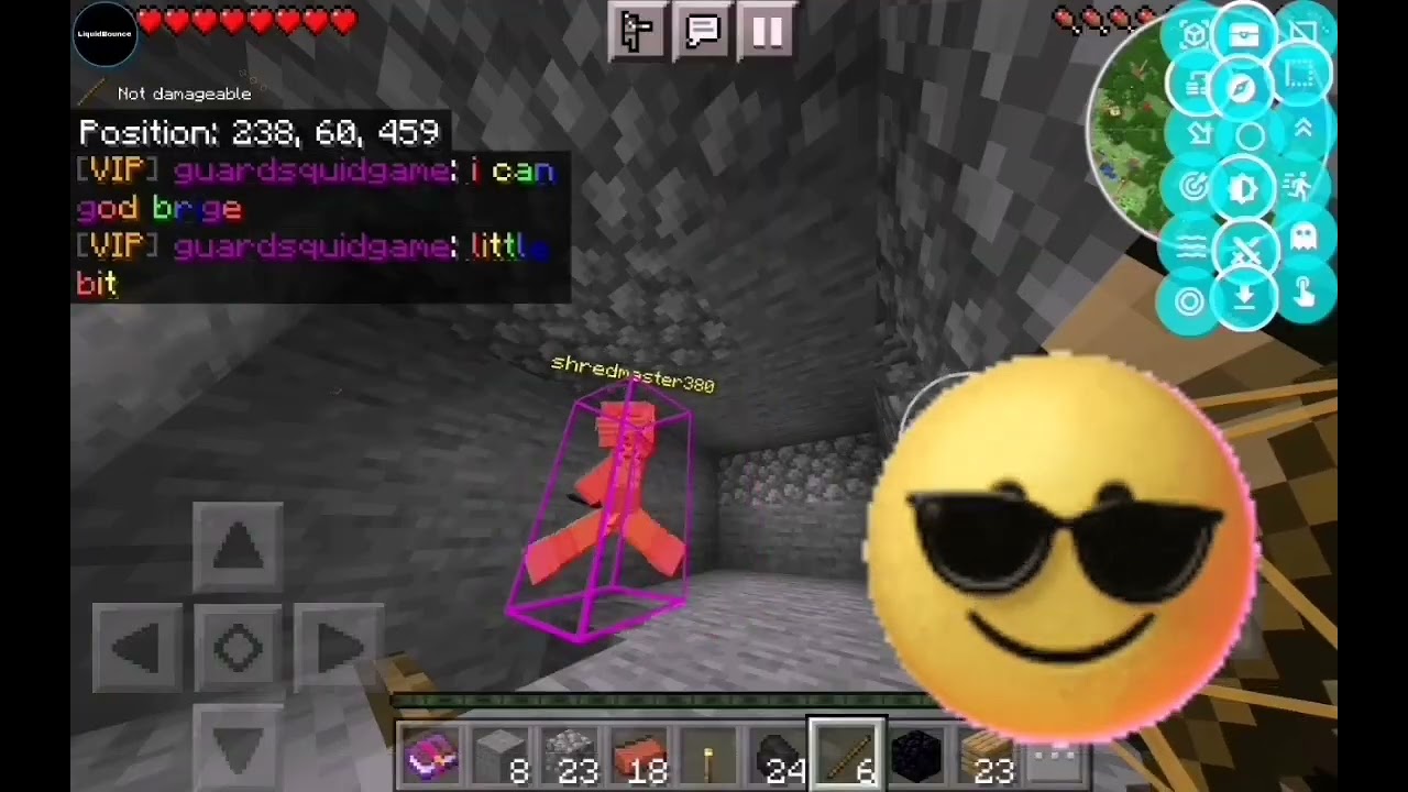 Lifeboat Survival mode i play with liquidbounce for mcpe