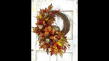 Leopard Fall Grapevine Wreath |  Dylan Live Demo