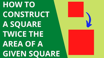 How to Draw a SQUARE TWICE the Area of a Given SQUARE | Draw a Square Twice as Big as a Given Square