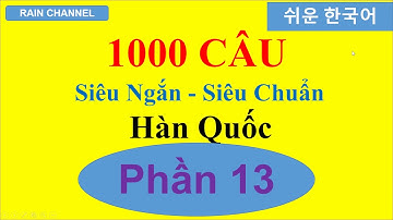 P13- 1000 Câu Tiếng Hàn Siêu Ngắn Thông Dụng - Học từ vựng tiếng Hàn Quốc-Online-Tiếng Hàn Giao Tiếp