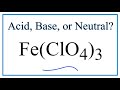 Acidity and Basicity of Iron Compounds