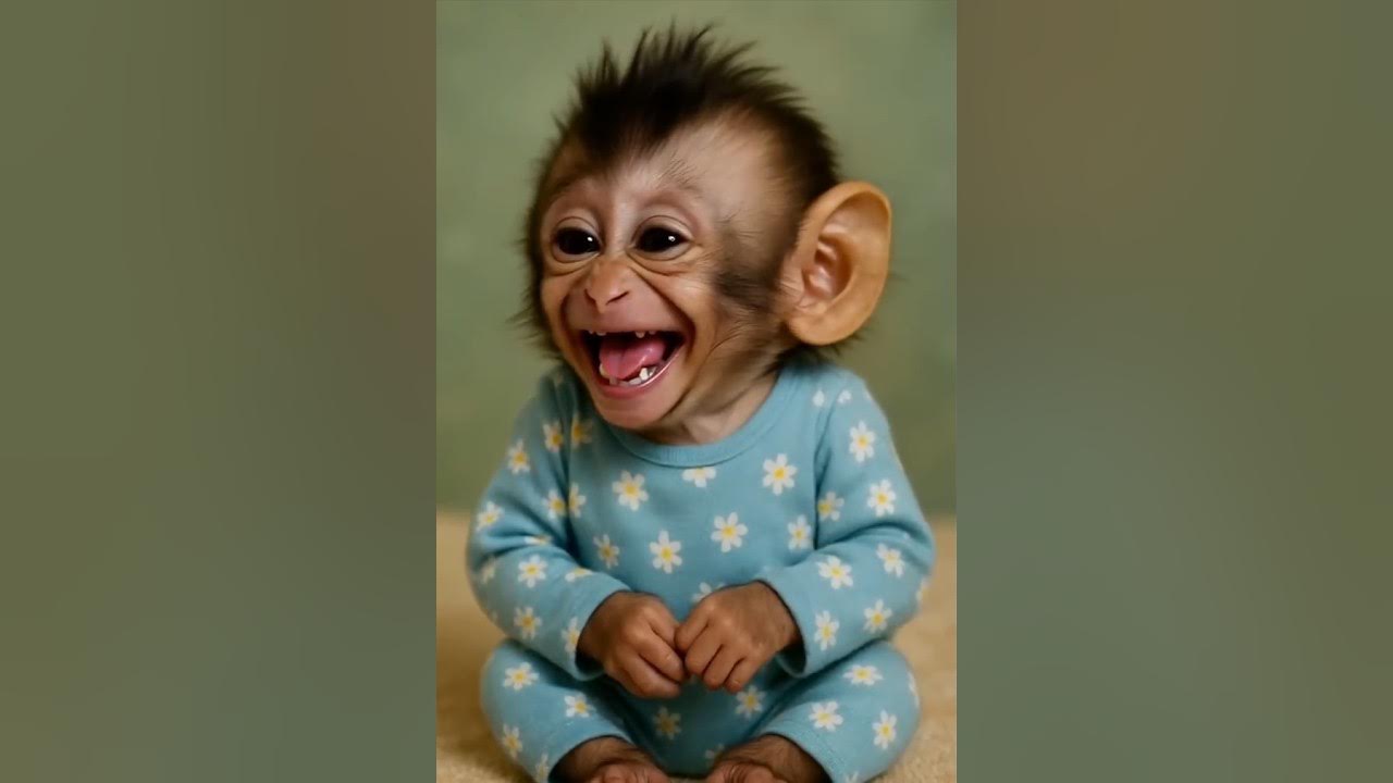 Cutest laugh ever from baby monkey 🙈♥️❤️😘 Cutest laugh ever from baby monkey 🙈♥️❤️😘