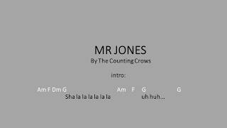 Mr Jones - Counting Crows - Easy chords and lyrics screenshot 1