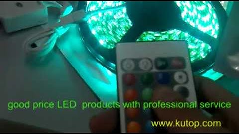 test of RGB LED strip lights with IR controllers - kutop.com