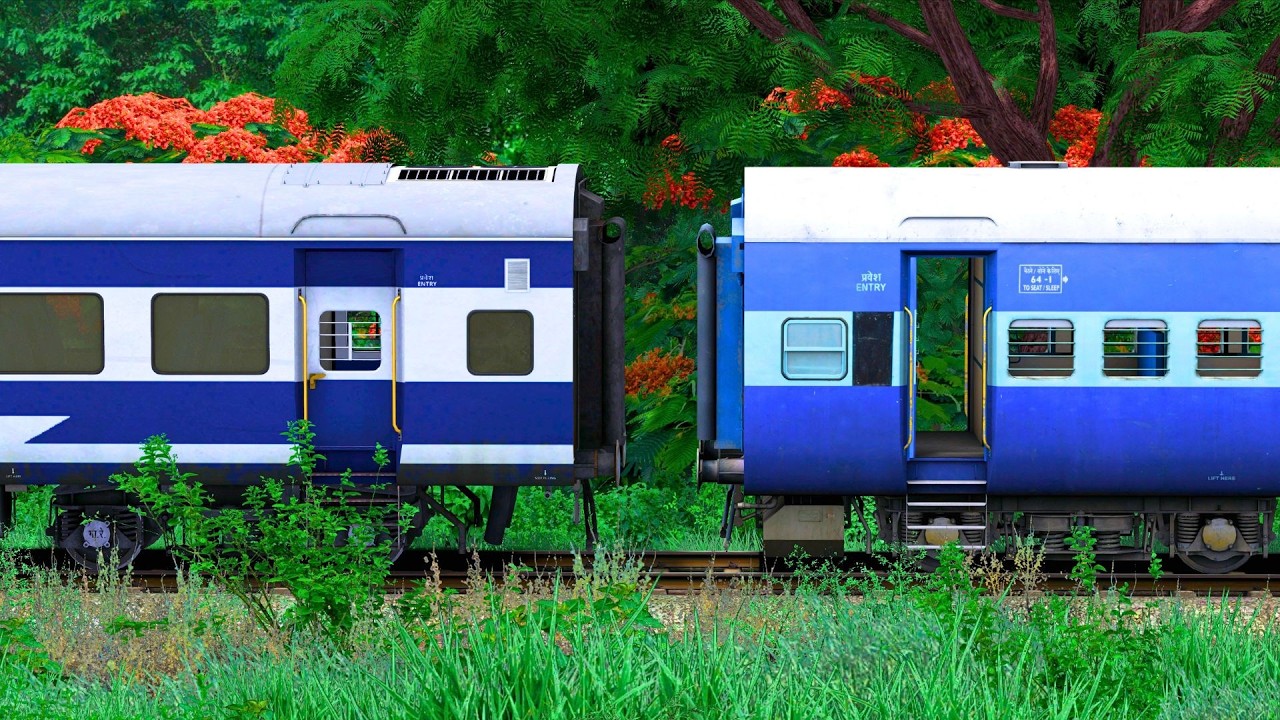 ICF JANSHATABDI COUPLING ICF BLUE TRAIN | BUMPY RAILROAD | RAILWORKS ...
