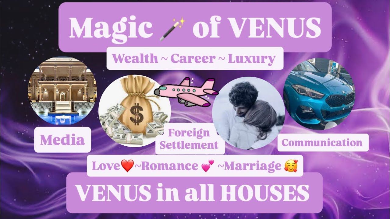Venus in all houses | how Venus helps you in #love #relationship #wedding #wealth #luxury #money 