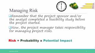 Systems Analysis & Design - Ch 2 - Managing scope and risk