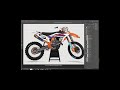 KTM125-450MX2025 Turned Handlebar PSDMockup 3 view(rear-side-front)1Click Smart Object Customization