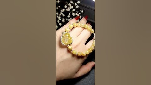 Vòng Tay Đá Hồ Ly Thạch Anh Tóc Vàng