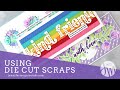 Using Die Cut Scraps + Slimline Card Designs