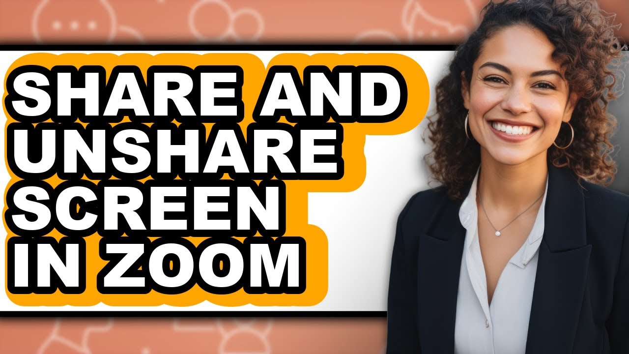 How to Share and Unshare Screen in Zoom - Step by Step - YouTube