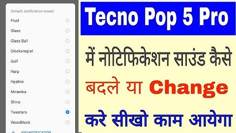 Tecno Pop 5 pro me notification sound change kaise kare।change notification sound tecno Pop 5 pro