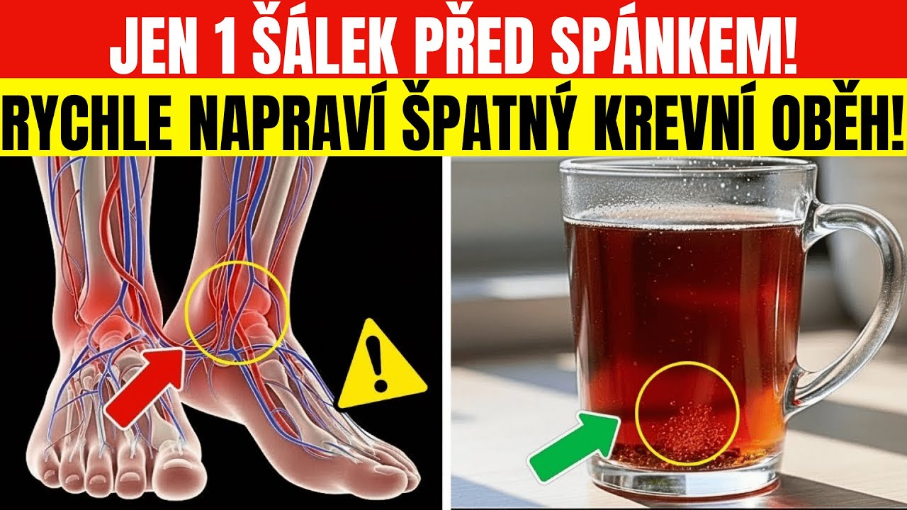 JE VÁM PŘES 60? PIJTE TOTO, ABYSTE RYCHLE ZVÝŠILI PRŮTOK KRVE V NOHOU