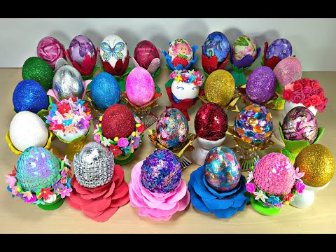 ПАСХАЛЬНЫЕ ЯЙЦА своими руками красиво и безопасно, 12 ИДЕЙ декора пасхальных яиц 2020!
