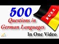 Learn German │ Top 500 Questions │Full│in one video