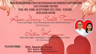 Download lagu Live Streaming Kebaktian Peneguhan dan Pemberkatan  Rossy Danny Sakti Teweng dengan Intan Karunia